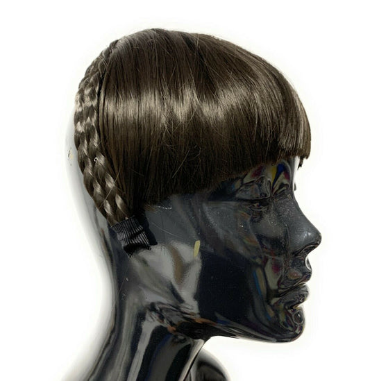 Bob Fringe on Braided Headband Fake False Front Hair Extension Hair Band Gift
