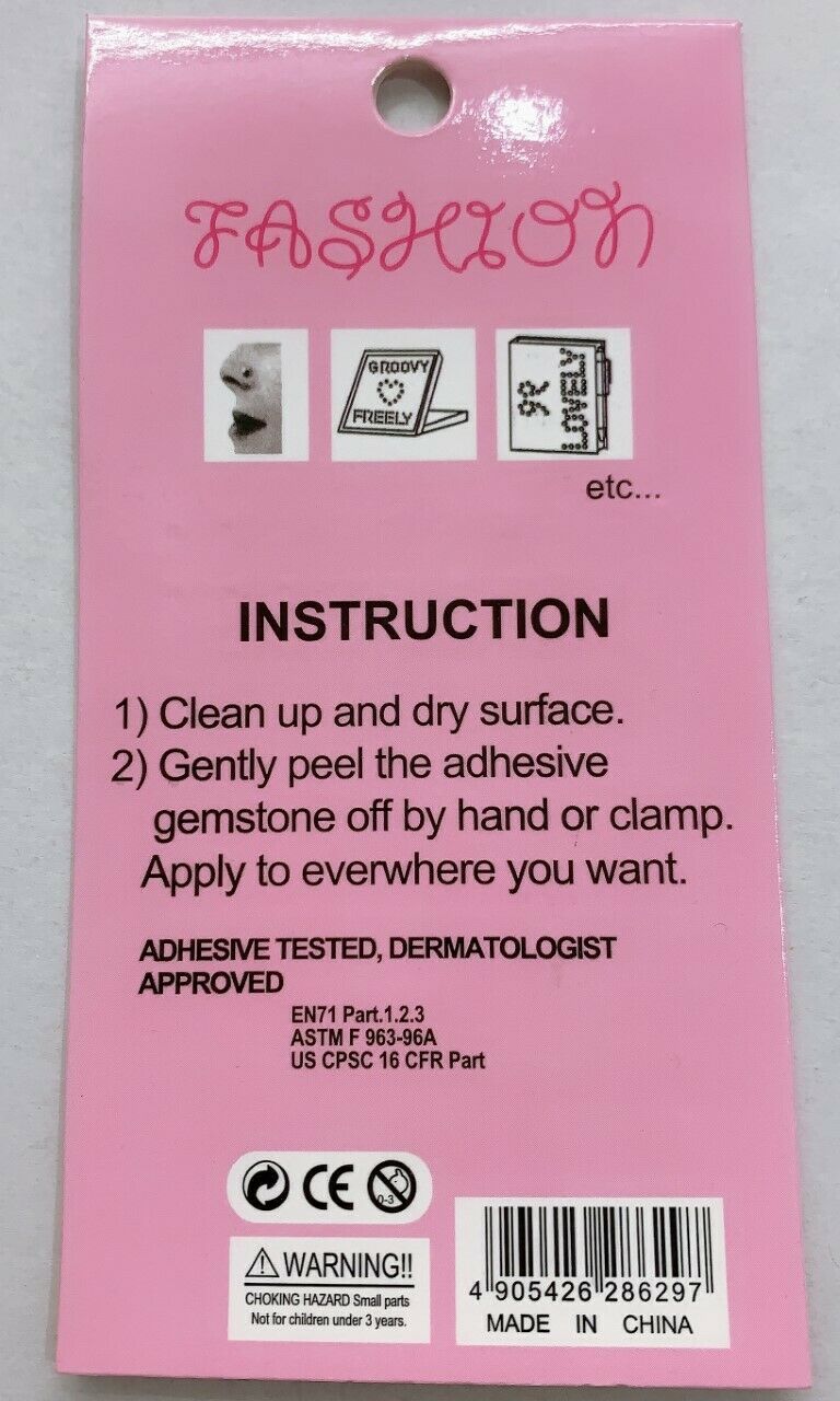 100 Self Adhesive Craft Diamante Gems Stick on Crystals Fake Nose Stud Jewellery