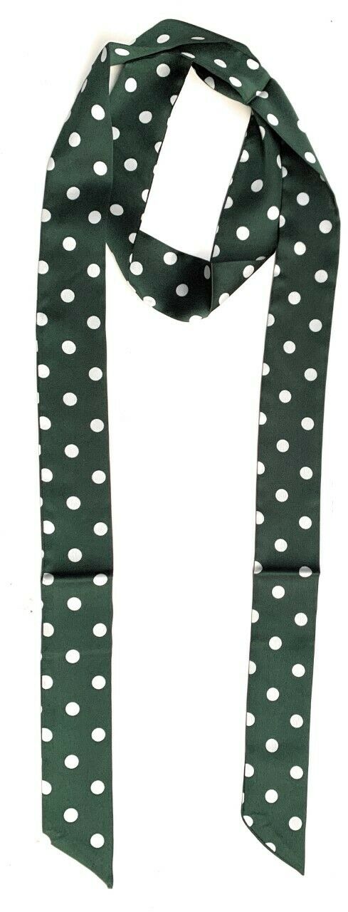 Women Skinny Scarf Satin Faux Silk Long Slim Ribbon Thin Bandana Ladies Scarves