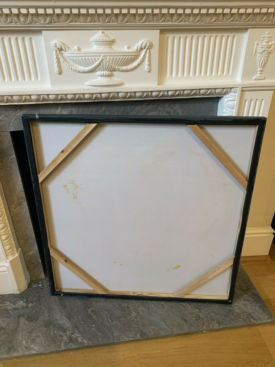 Large Framed 80cm x 100cm Oil Painting on Canvas Wall Art Abstract Tree Circle