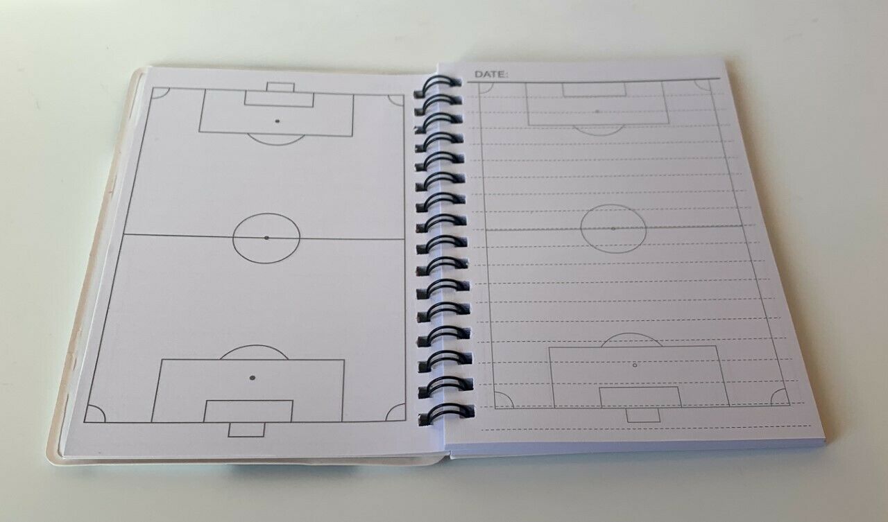 A6 Spiral Football Notebook Girls Boys Training Tactical Planner Notepad Xmas UK