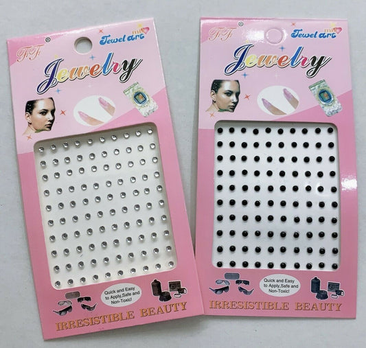 100 Self Adhesive Craft Diamante Gems Stick on Crystals Fake Nose Stud Jewellery