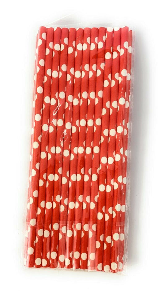 25 Retro PAPER STRAWS Biodegradable Birthday Party Christmas Tableware Staw UK