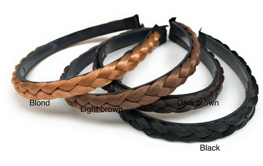 Womens Girls Braided Headband Synthetic Hair Plaited Head Band Hairband Plait