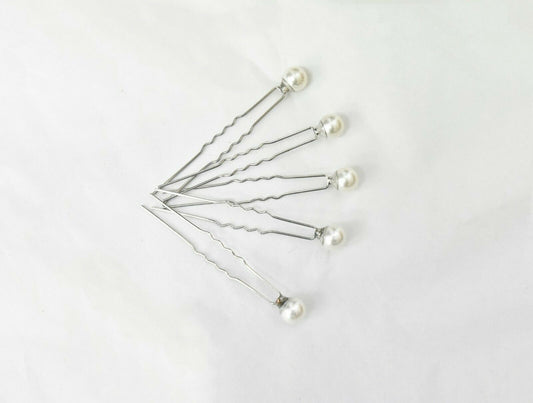 Wedding Pearl Hair Pins 5pcs Bridal Accessories Headpieces for Women Girls