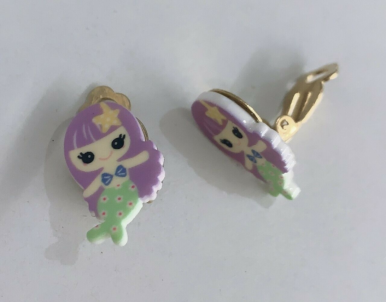 Girls CLIP ON Earrings Studs Non Pierced Ears Ear Stud Xmas Gift Stocking Filler