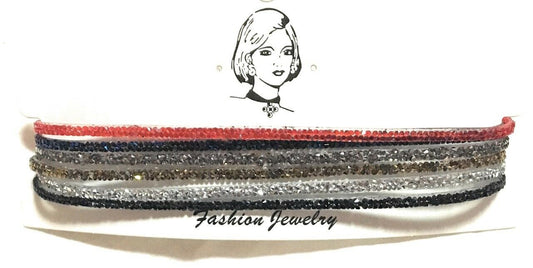 Slim Crystal Choker Necklace Classic Gothic Tattoo Retro Sparkly Party Gift UK