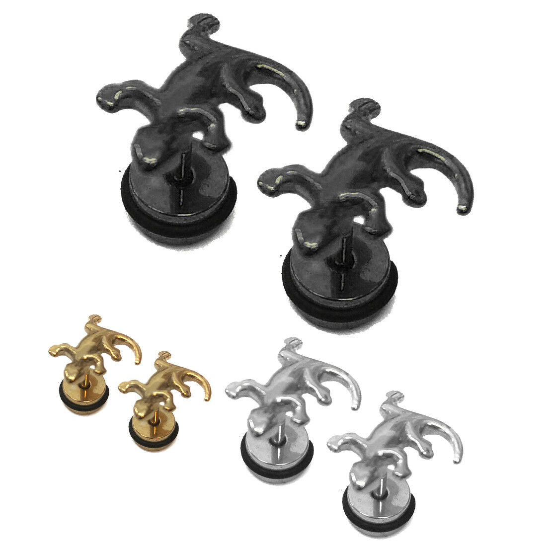 Mens PAIR Stainless Steel Stud Earrings Pair Design Screw back Womens Girls Boy