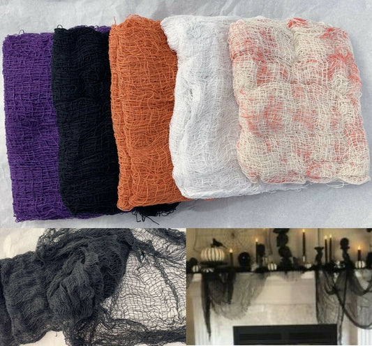 1 Halloween Creepy Cloth Net Spooky Fancy Dress Party Window Table Door Decor UK