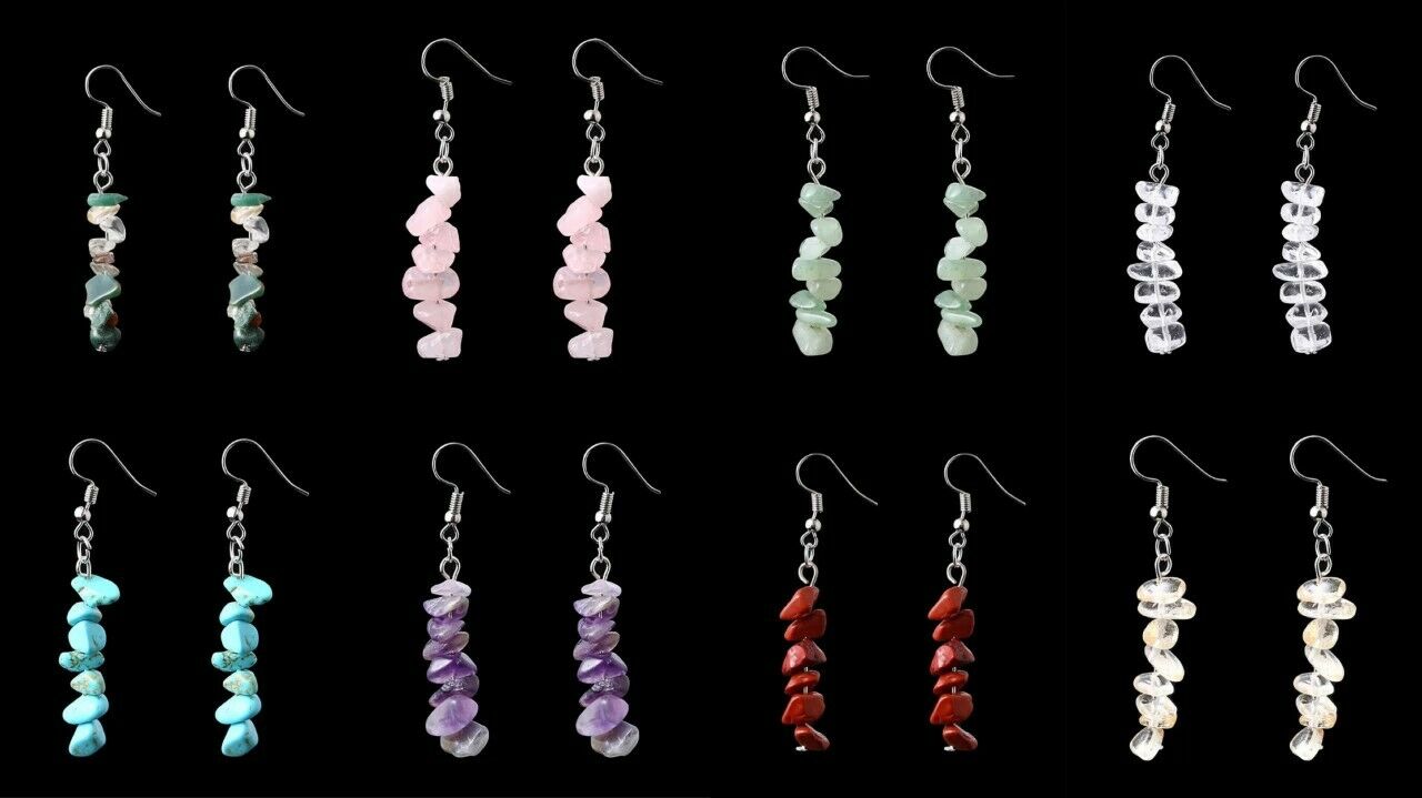 Handmade Natural Stone Beads Beaded Necklace Bracelet Earrings UK