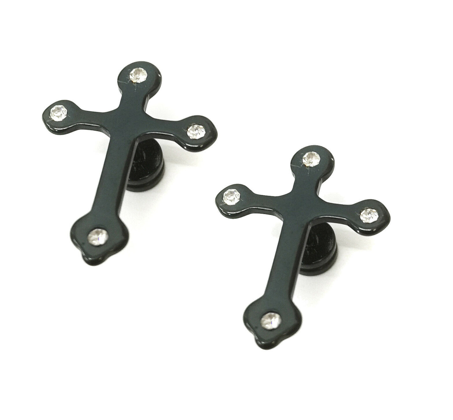 Mens PAIR Stainless Steel Stud Earrings Pair Design Screw back Womens Girls Boy