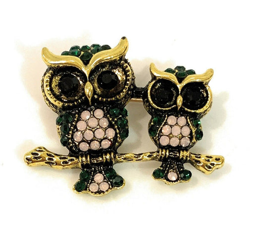 Diamante Crystal Rhinestone Faux Pearl Brooch Pin Animal Rose Jewelry Xmas Gift