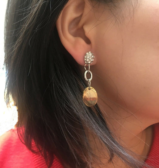 Fashion Silver Gold Crystal Dangle Drop Earrings Women Jewelry UK Seller