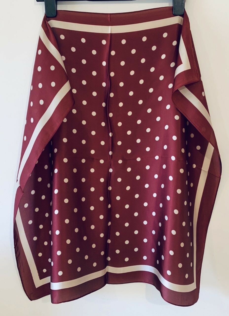 Large Square 70cm Ladies Polka Dots Faux Silk Thin Scarf Neck Warmer Bandana UK