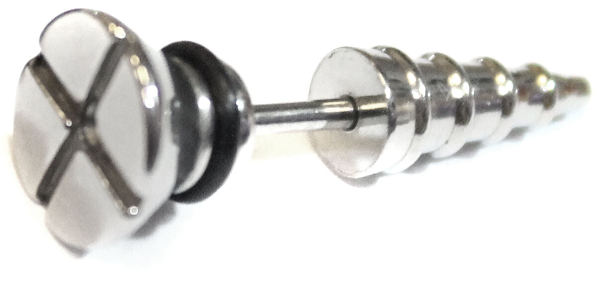 Screw Nail Surgical Stainless Steel Stud Earring Mens Fake Stretcher Cheater Top