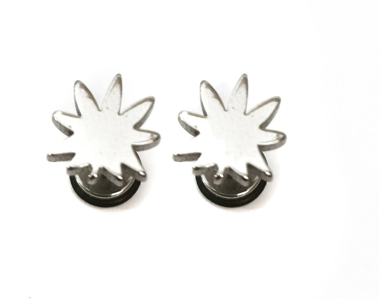 Mens PAIR Stainless Steel Stud Earrings Pair Design Screw back Womens Girls Boy