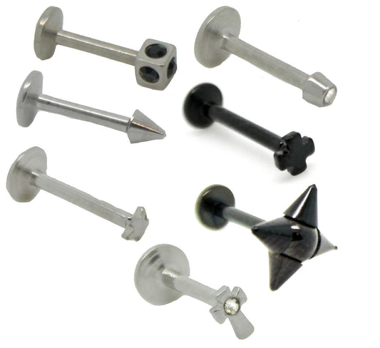 Tiny Gem Labret Tragus Cartilage Earring Lip Bar Stud - Helix Upper Ear Piercing