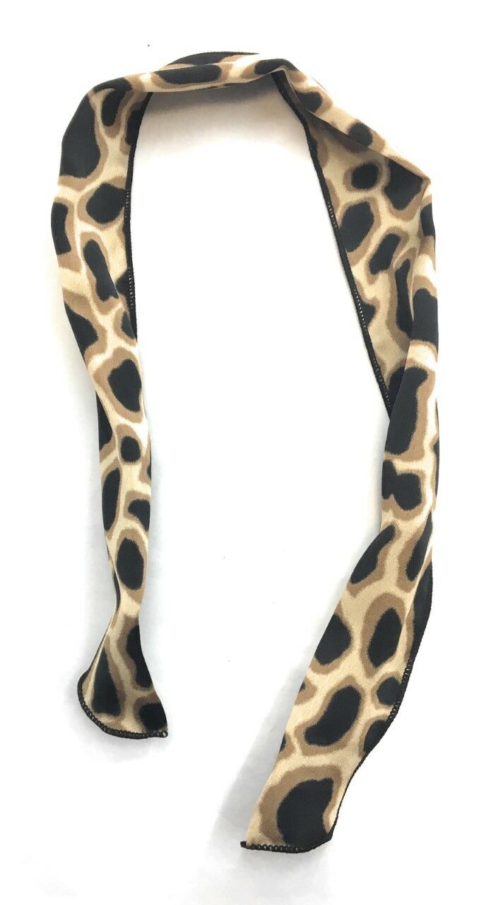 Leopard Wired Headband Retro Head Scarf Bandana ROCKABILLY Hair Band Vintage UK