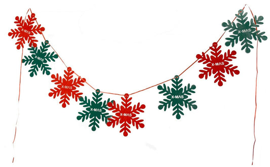 2M Christmas Pennant Party Decoration Flags Banner Bunting Snowflakes Reindeers