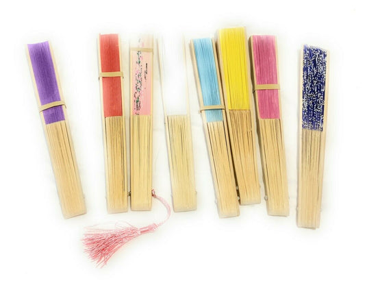 Chinese Spanish Plain Paper Wooden Folding Fan to Decorate Craft Party Gift Fans