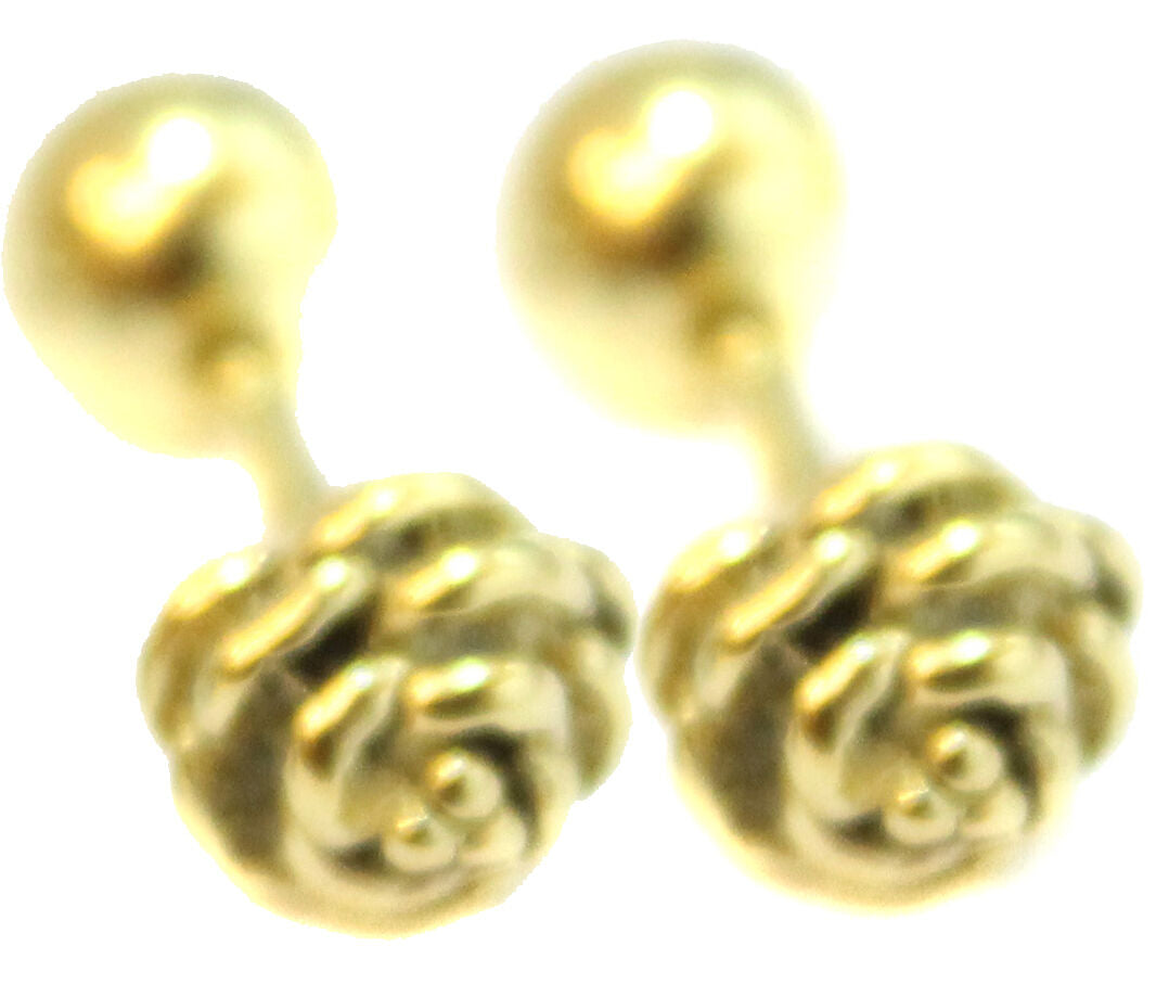 Rose Stainless Steel Stud Mens Earring Body Fake Stretcher Goth