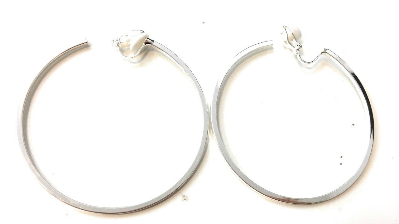 6cm Women's Fashion Hoop CLIP ON Hoops Earrings Medium Size Non Pierced Copper