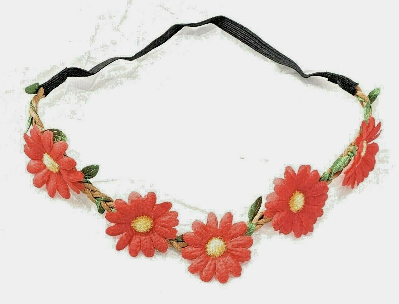 Daisy Garland Hairband Headband Christening Festival Elastic Flower Floral Hair
