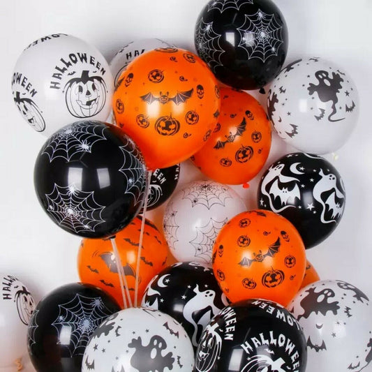 20 x 12" Assorted Halloween Latex Balloons Helium Party Balloon Decorations UK