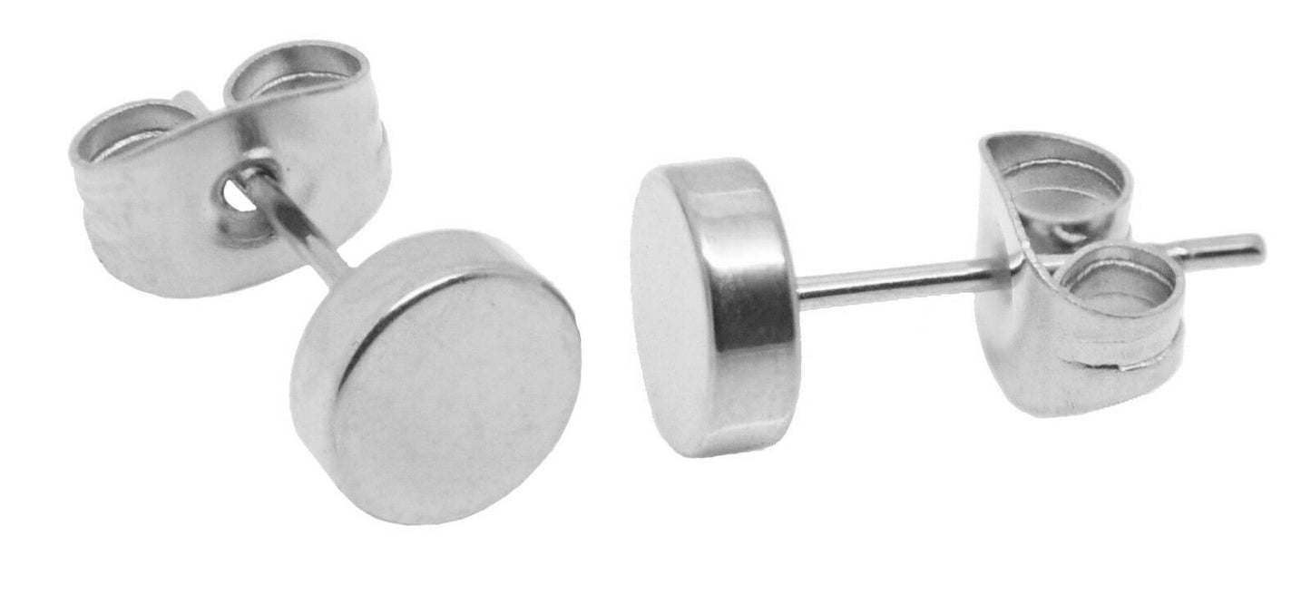 3 Pair Set Mens Boys Stainless Steel Earrings Fake Stretcher Cheater