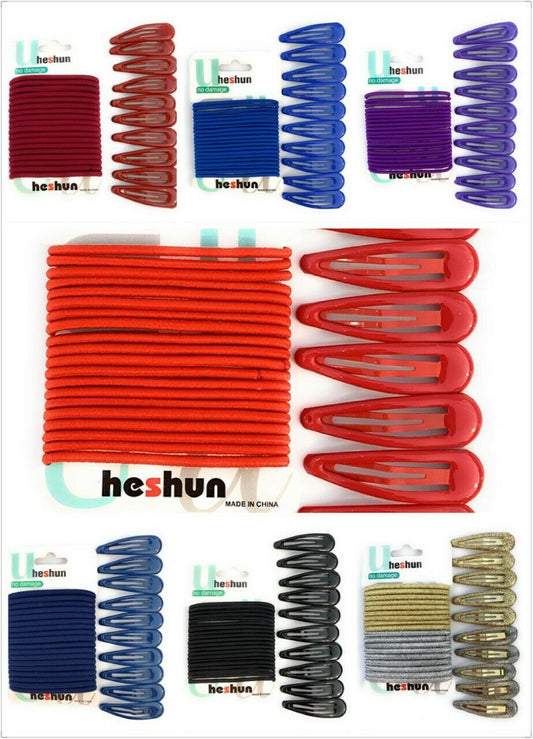 30 PCS Sleepie Elastics Hair Head Bands Snap Clips Hairbands Bobbles SCHOOL SET