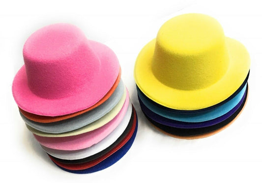 Set of 4 x Mini Round Top Hat Cap Fascinator Felt Hat Base Supplies Wholesale