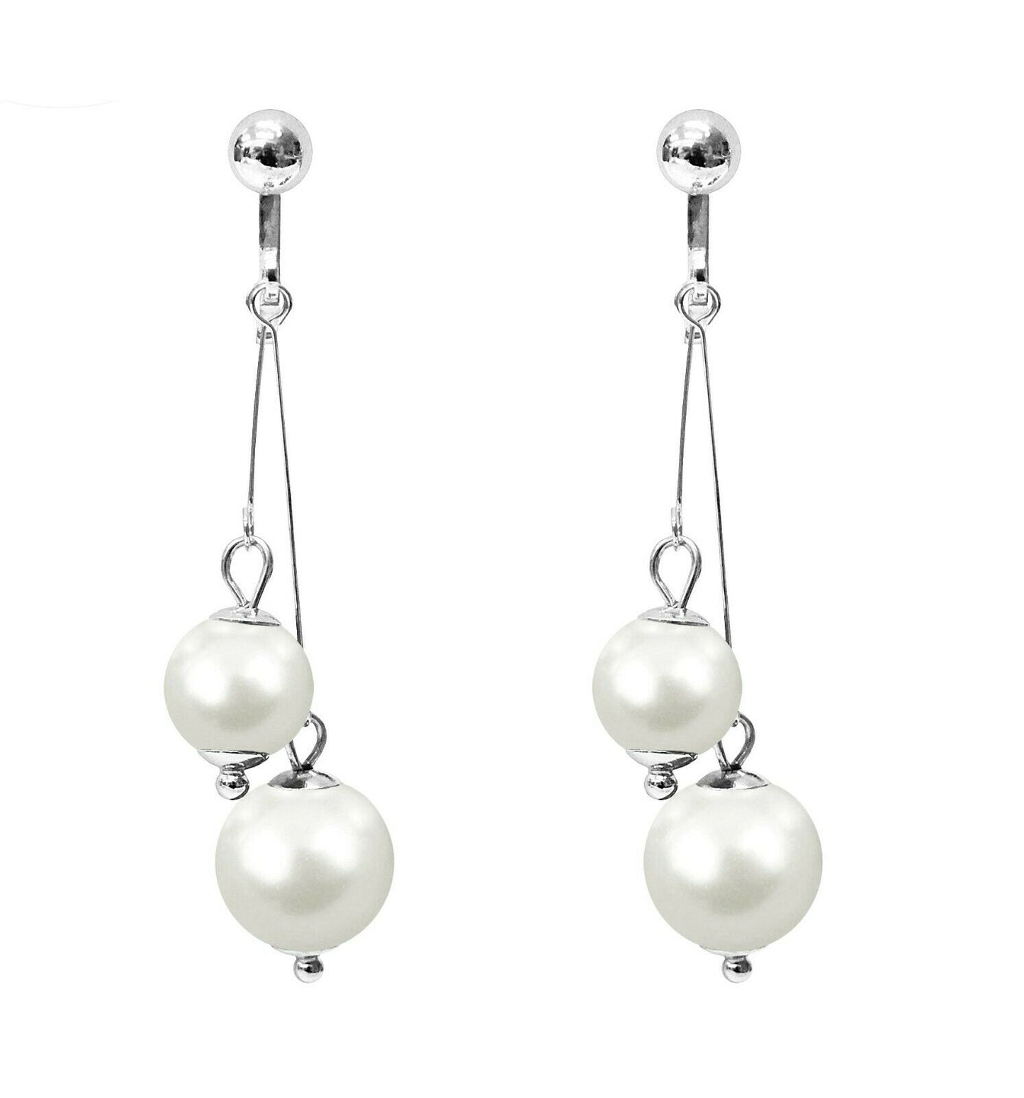 Crystal Drop Dangle Clip On Earrings Tassel Non Pierced Different Designs