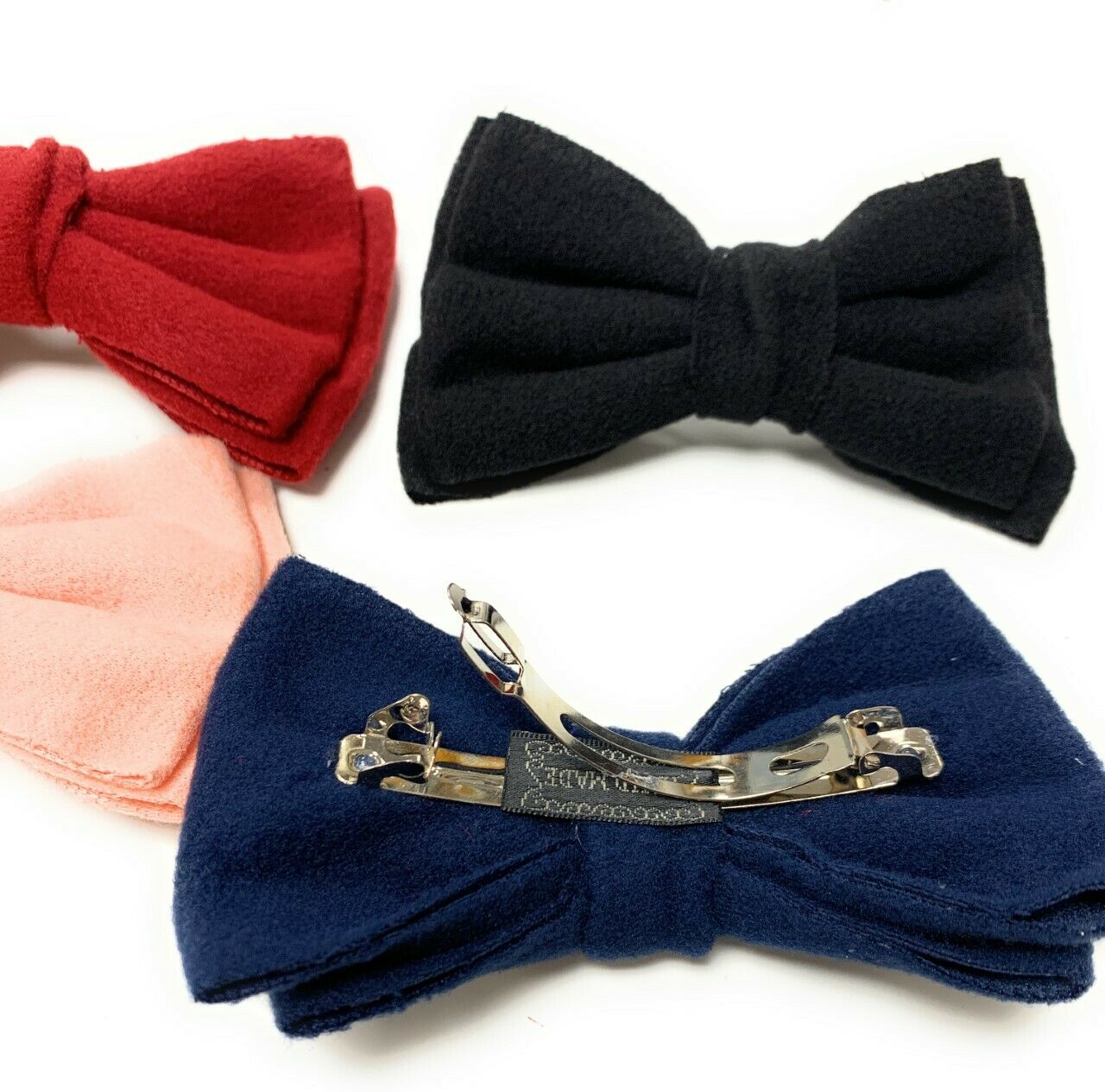 Women Girls Large Felt Big Bow Hair Clip Slide French Spring Barrette Snap Clips