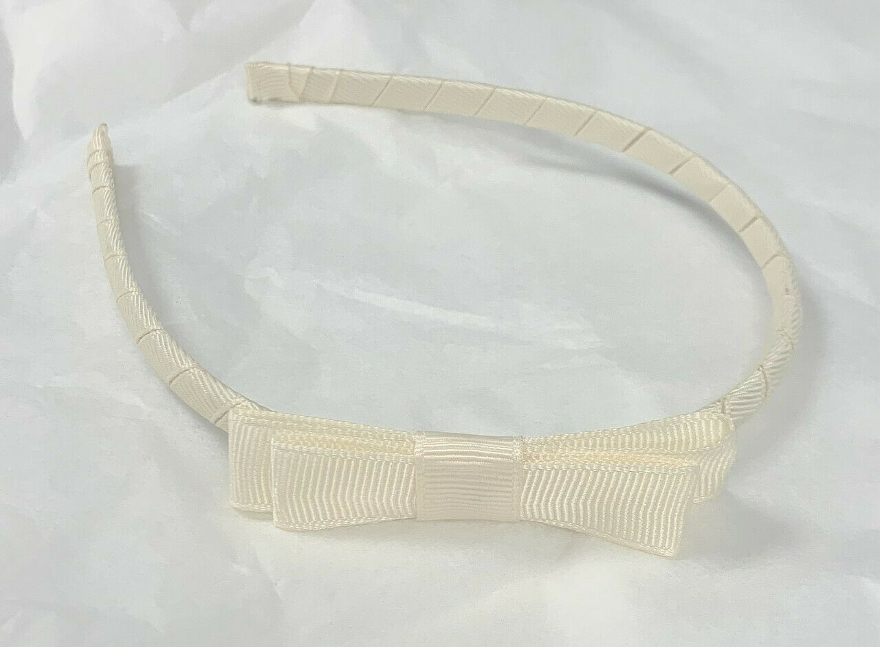 Classic Girls Children's Hair Bow Alice Band Headband Handmade - over 20 Colours