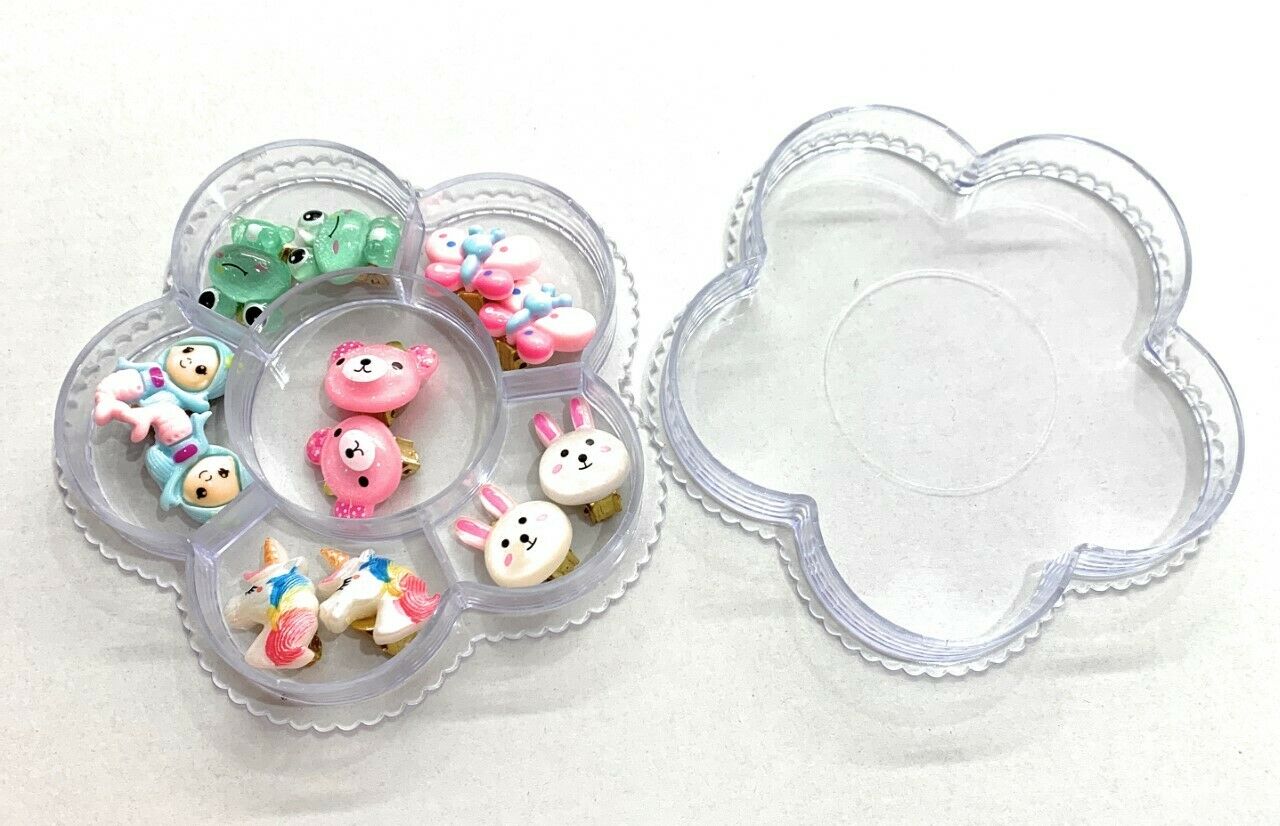 Children's Kids CLIP ON Earrings Studs - Unicorn Mermaid Xmas Bday Gift Box Set