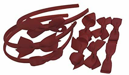 9 PIECE BUNDLE SET School Hair Bows Headbands Clips Alice Bands Uniform Colours