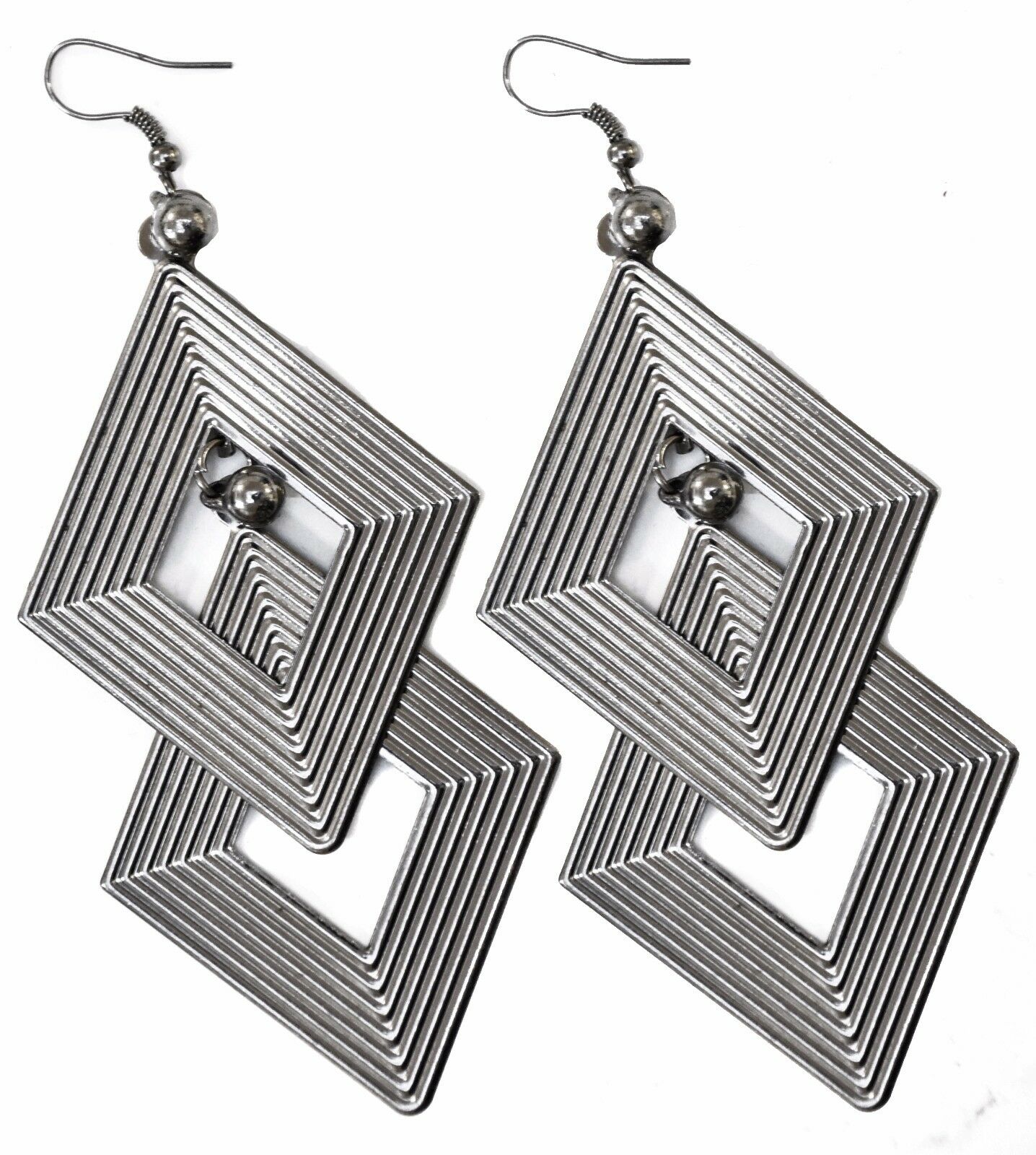 Fashion Boho Dangle Ear Earrings Women Long Tassel Rhombus