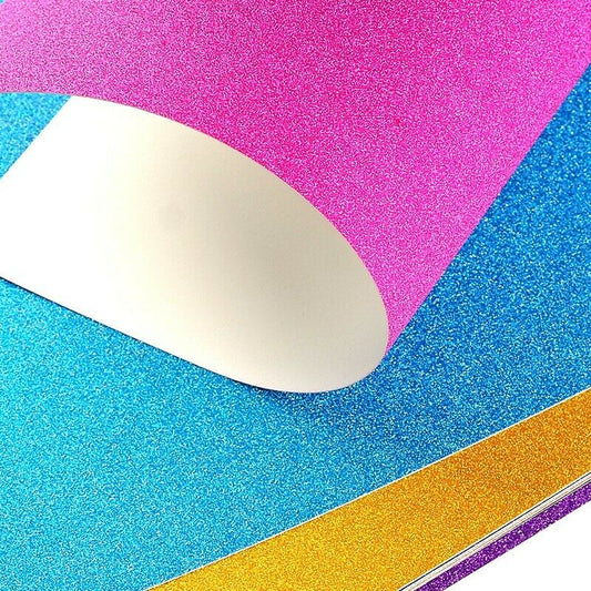Pack of 10 A4 Glitter Card Sheets for Arts and Crafts - 250gsm Premium Quality