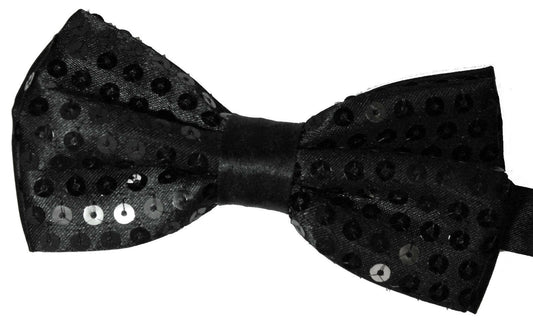 Classic SATIN SEQUIN Dickie Bow Tie Fancy Dress Party Pretied Wrap Around