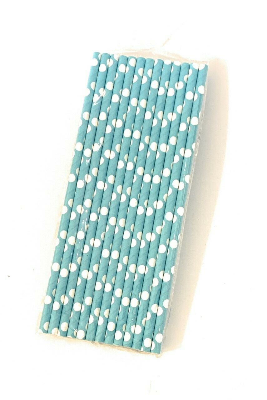 25 Retro PAPER STRAWS Biodegradable Birthday Party Christmas Tableware Staw UK