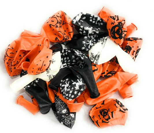 20 x 12" Assorted Halloween Latex Balloons Helium Party Balloon Decorations UK
