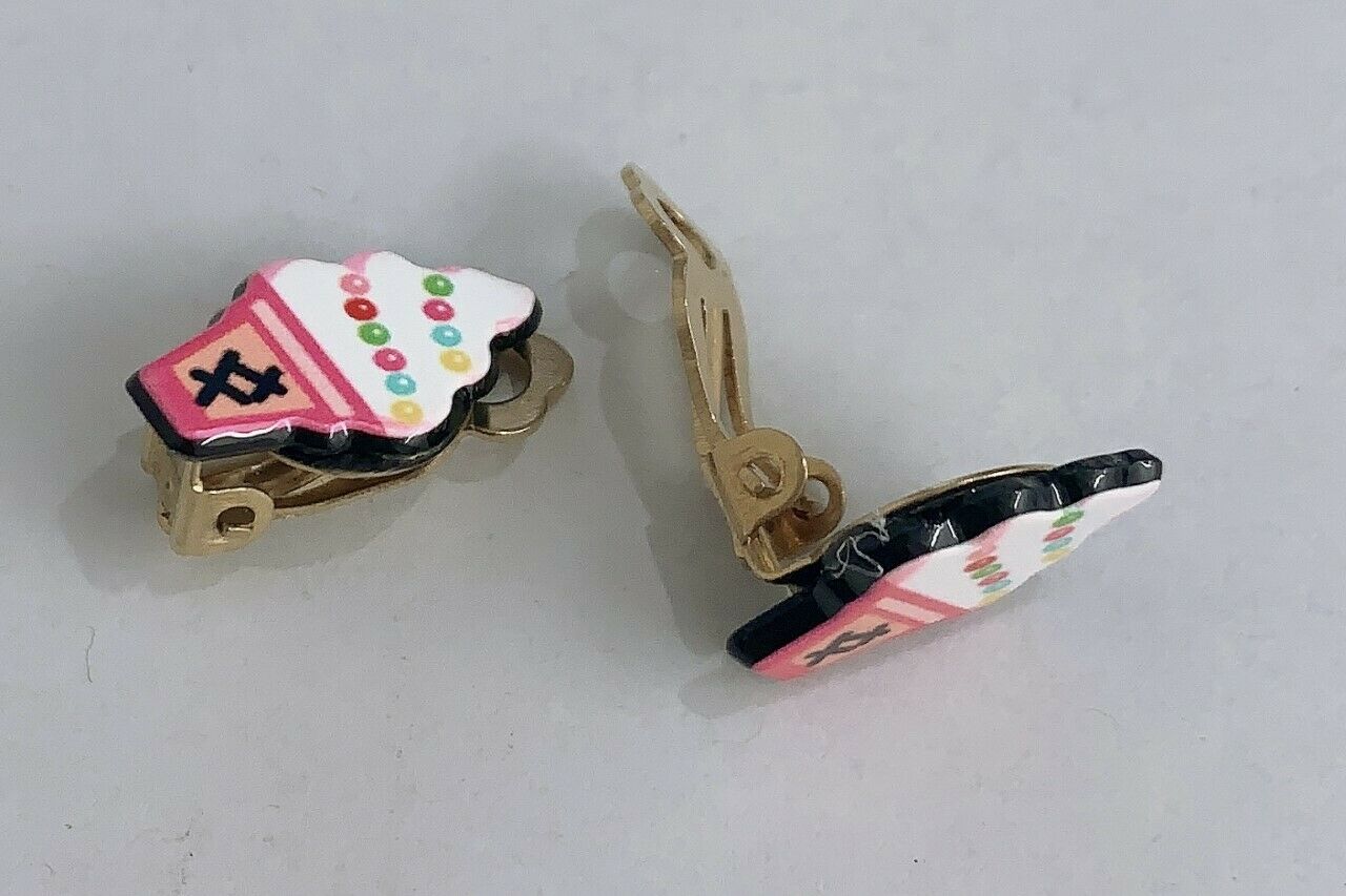 Girls CLIP ON Earrings Studs Non Pierced Ears Ear Stud Xmas Gift Stocking Filler