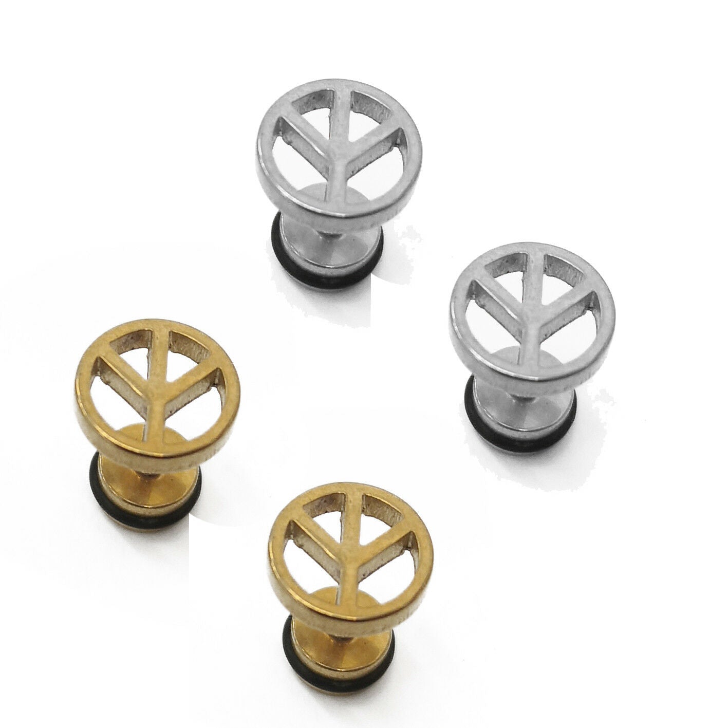 Mens PAIR Stainless Steel Stud Earrings Pair Design Screw back Womens Girls Boy