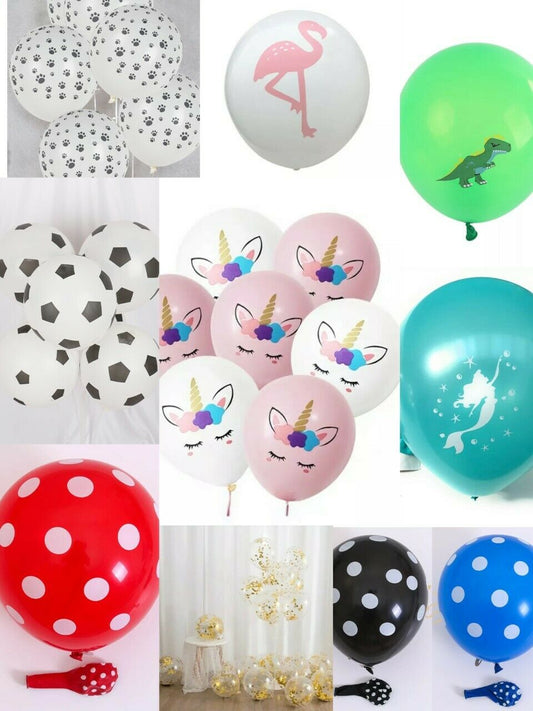 10 Pack 12" Latex Confetti Balloons Helium Birthday Party Wedding Decorations