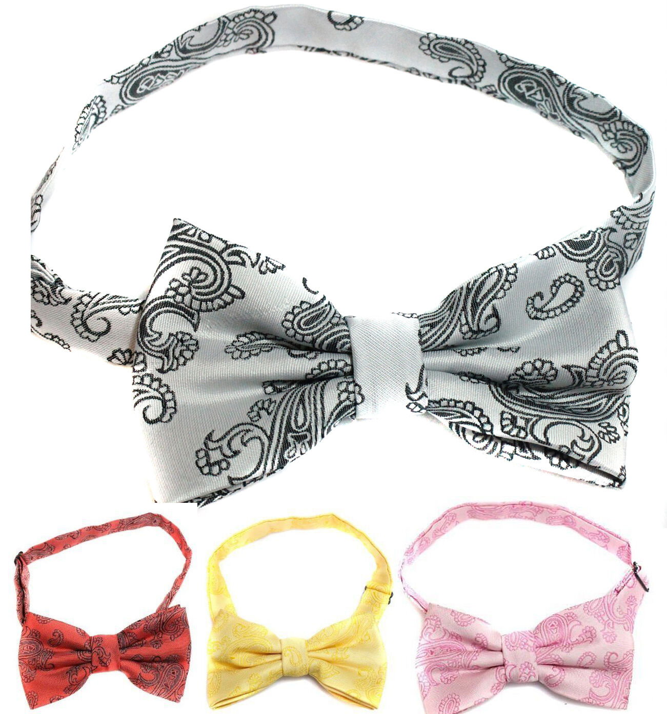PAISLEY PATTERN MENS BOWTIE NOVELTY WEDDING GROOM TUXEDO BOW TIE NECKTIE