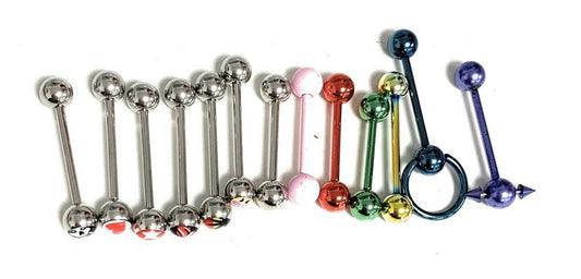 Tongue Bars Bar Surgical Steel Barbell Nipple Tragus Ear Nipple Eyebrow Piercing