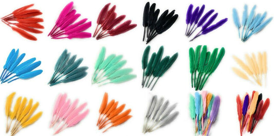 50 x Goose Feathers Pack, 10 - 15cm Arts & Crafts Fancy Dress Making Feather UK