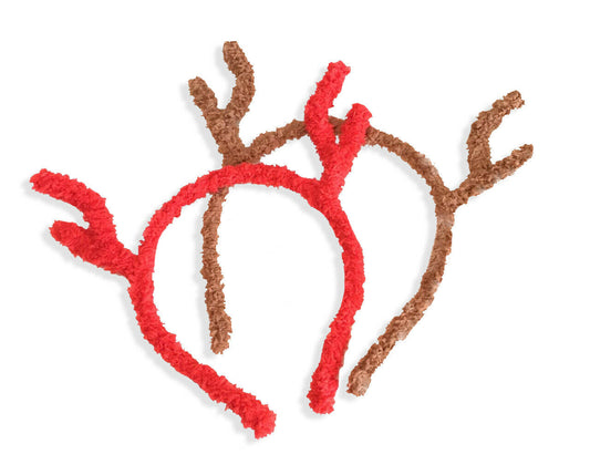 Reindeer Antlers Christmas Fancy Dress Festive Stag Deer Ears Towel Headband UK
