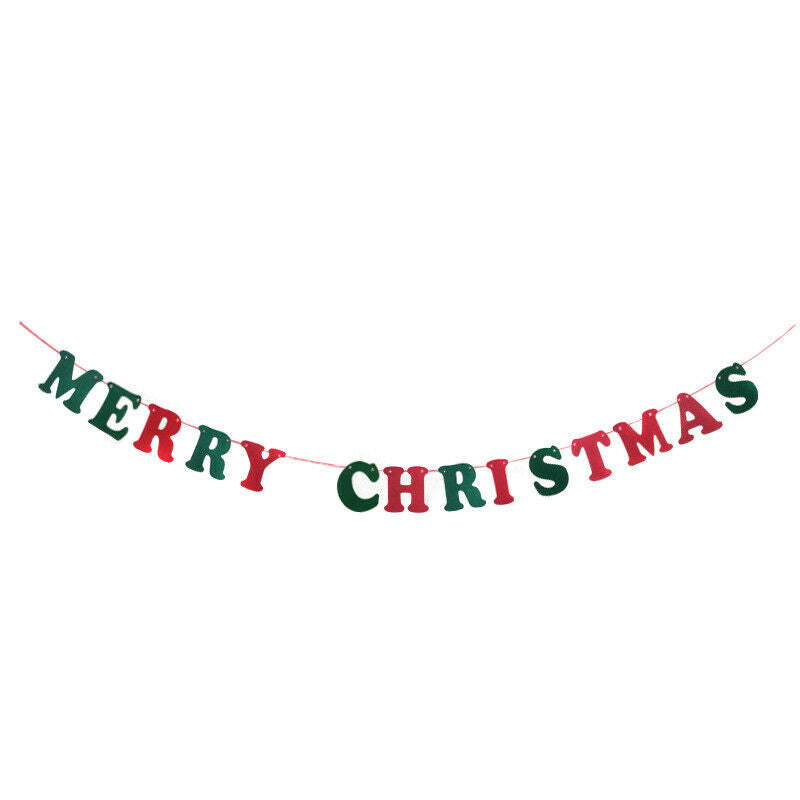 2M Christmas Pennant Party Decoration Flags Banner Bunting Snowflakes Reindeers