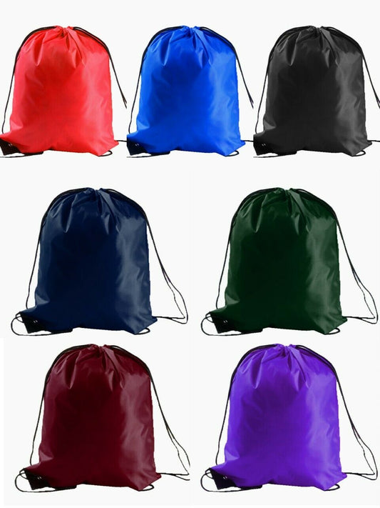 2 x School Drawstring Bag Sport Gym Swim PE Dance Sports Book Ballet Waterproof